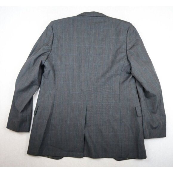 VINTAGE MEN'S GRAY PLAID BLAZER JACKET SPORT COAT - PALM BEACH - SIZE 41L - Picture 9 of 10
